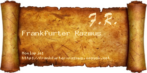 Frankfurter Razmus névjegykártya